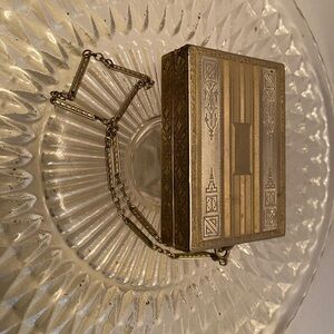 Elegant Gold Clutch with Chain